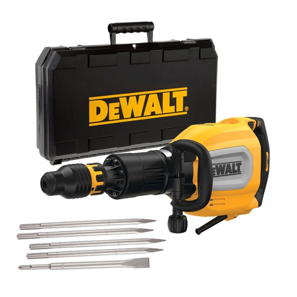 Martillo Demoledor SDS Max 1700W Brushless + 5 Cinceles Dewalt D25911K-K21