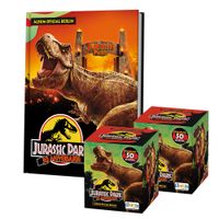 Álbum Jurassic Park 30 años Editorial Berlin Tapa Dura y 2 Cajitas de 100 Sobres