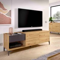Mesa para TV Jara 2 color Negro/Marrón TU MESITA