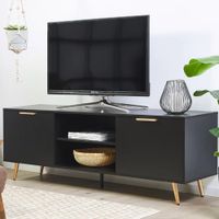 Mueble para TV Moderno Yubaba Negro R&R MUEBLES
