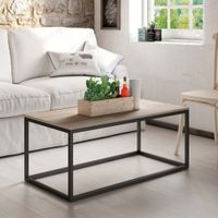 Mesa de Centro Industrial Jessy color Marrón TU MESITA