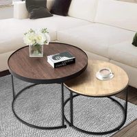 Set de Mesas de Centro Industrial Loki Caramelo - Duna Coricha Home