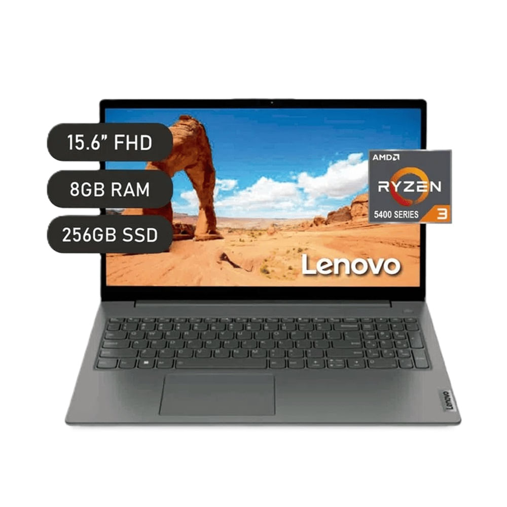 Laptop Lenovo V15 G4 AMN 15.6"" AMD Ryzen R3 256GB SSD 8GB Arctic Grey