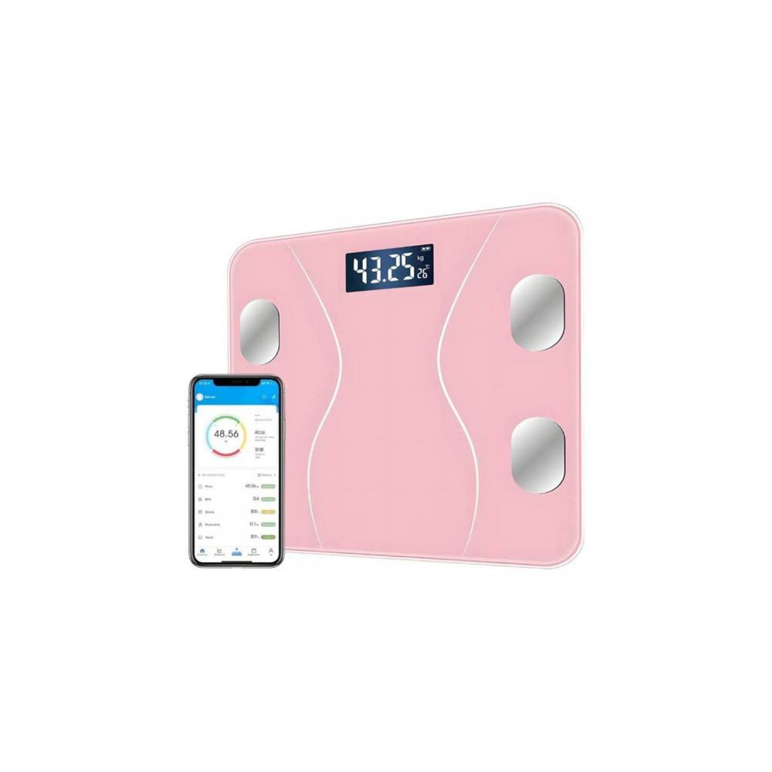 Balanza Smart Bluetooth Digital Rosada