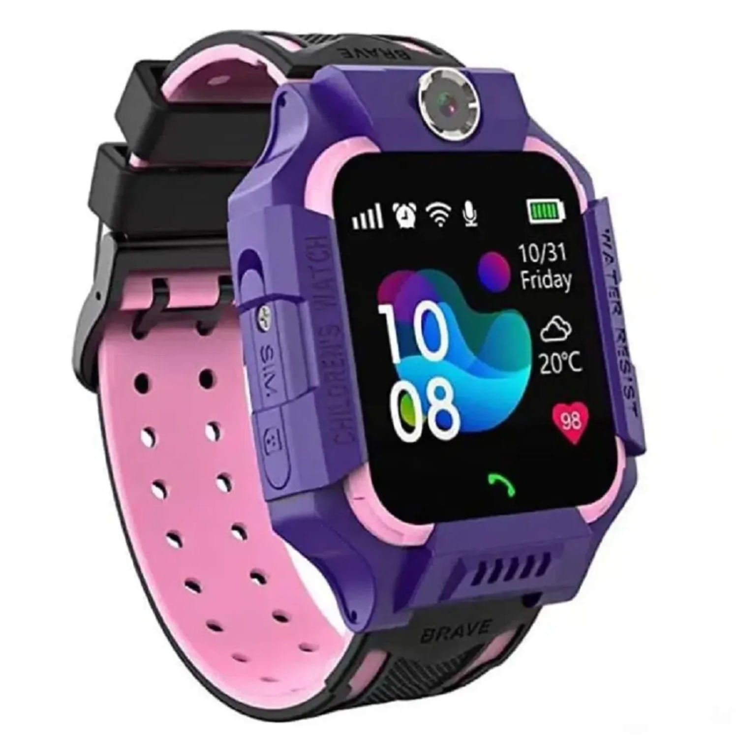 Smartwatch Niños Con Chip Llamadas GPS y Cámara Morado