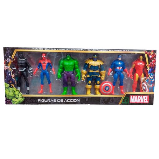 Set De Figuras Marvel Articulables Y De Jebe Avengers