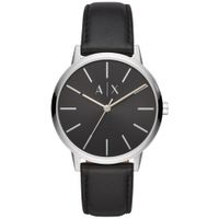Reloj Armani Exchange Cayde AX2703 Para Hombre Acero Inoxidable Correa de Cuero Negro