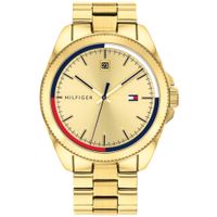 Reloj Tommy Hilfiger Riley 1791686 Para Hombre Fecha Acero Inoxidable Dorado