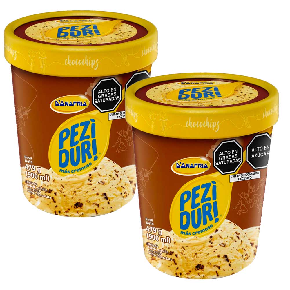 Pack Helado D'ONOFRIO Peziduri Chocochips Pote 900ml x 2un