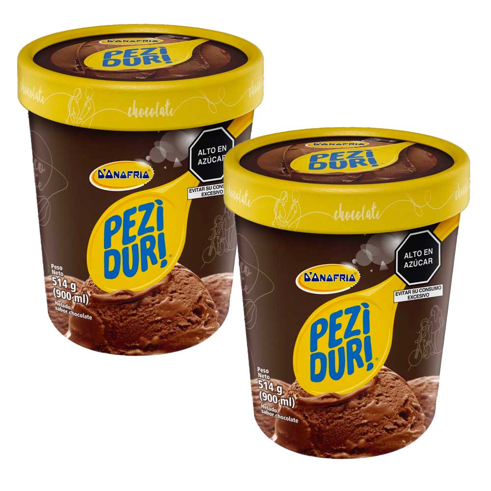 Pack Helado D'ONOFRIO Peziduri Chocolate Pote 900ml x 2un