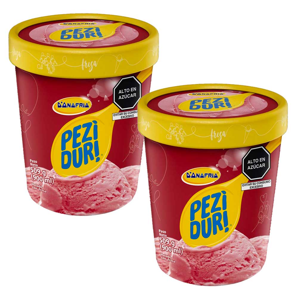 Pack Helado D'ONOFRIO Peziduri Fresa Pote 900ml x 2un