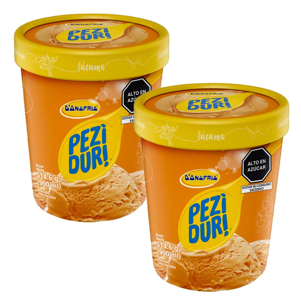 Pack Helado D'ONOFRIO Peziduri Lúcuma Pote 900ml x 2un