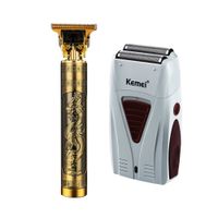 Dúo Maquina Afeitadora Recargable Kemei + Afeitadora Hair Clipper