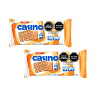 Pack Galletas CASINO Rellenas con Crema sabor a Alfajor Paquete 6un x 2un