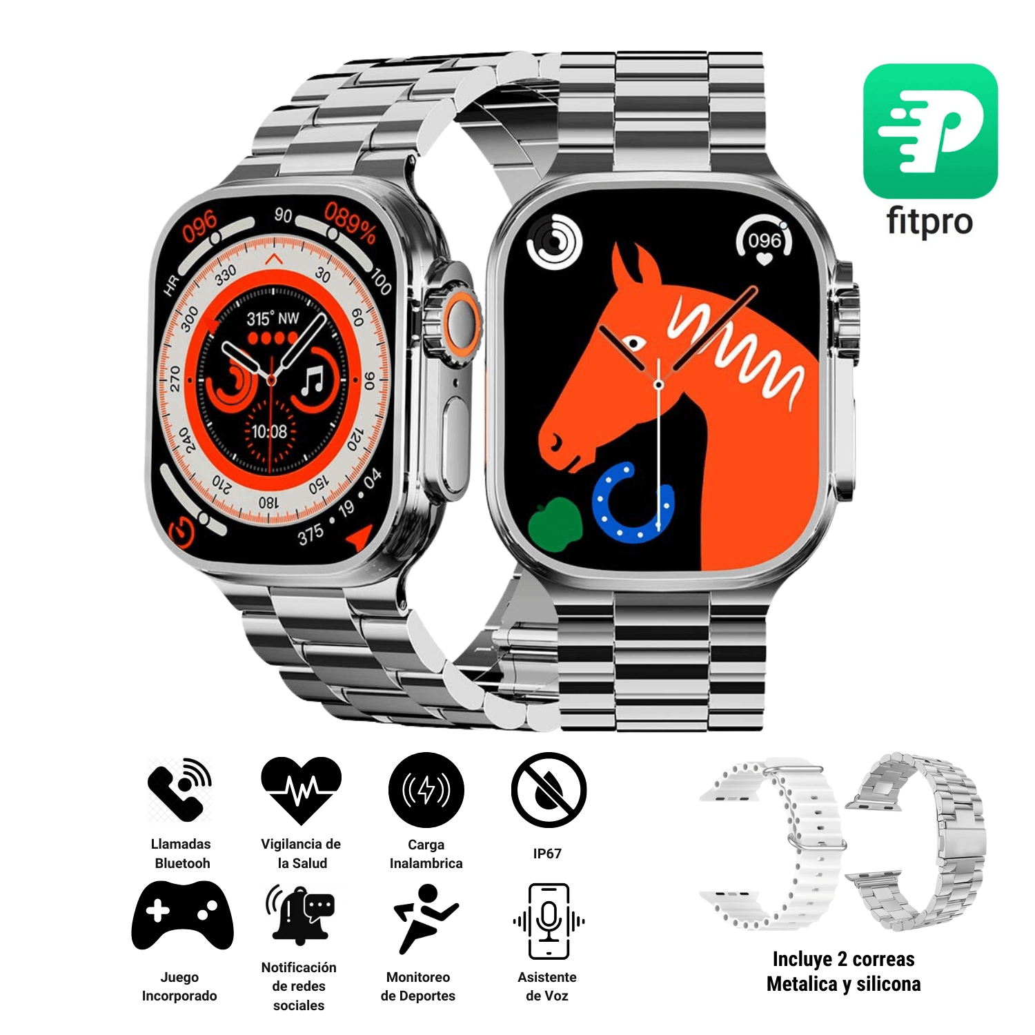 Smartwatch Reloj Inteligente GT3 Max Gps Llamadas 45 mm 3 Correas - Promart