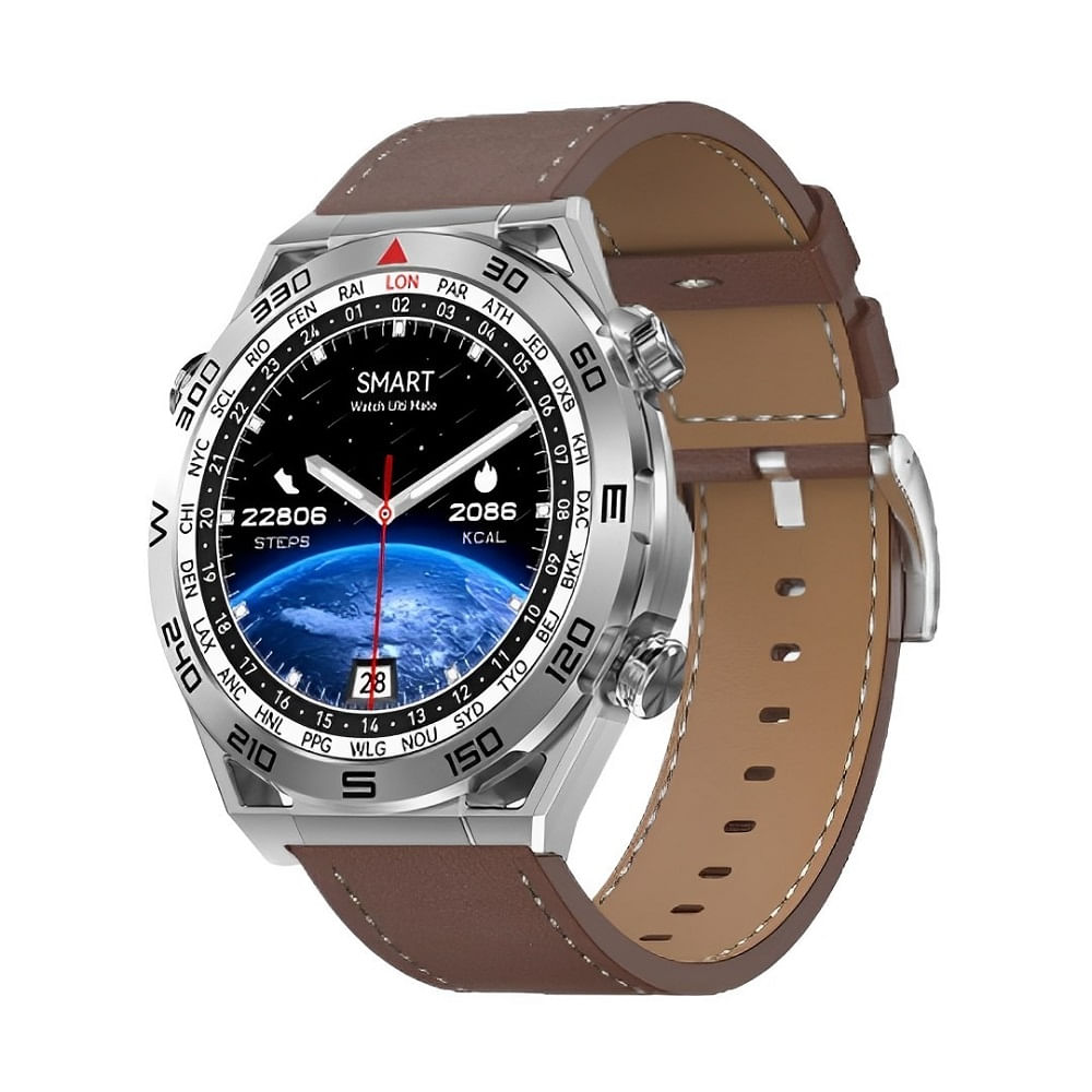 SMARTWATCH PLATA DT3 ULTRA MATE MODELO 2023 CUERO