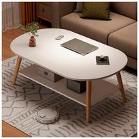 Mesa de Centro Vintage Piatza Ventitas Home Blanco