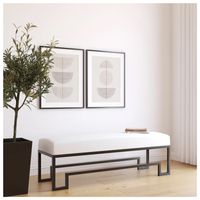 Banqueta Contemporánea Mila Ventitas Home Blanco