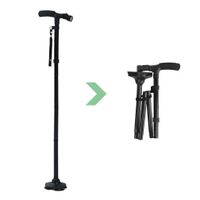 Bastón Plegable Luz Led Almohadillas Antideslizantes