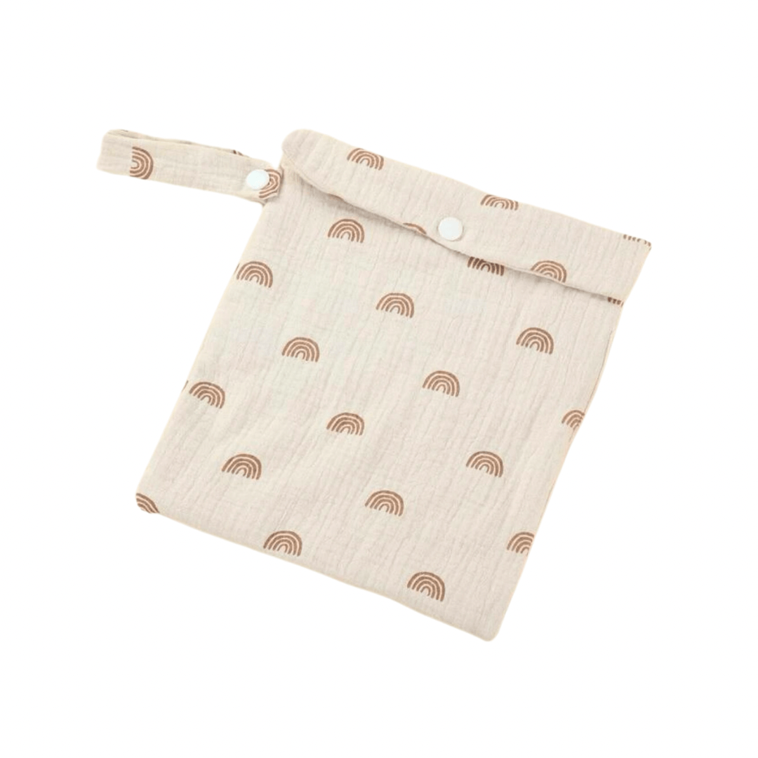Porta pañales aesthetic estampado arcoíris Goodmom