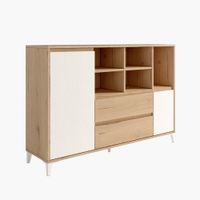 Aparador Moderno Chiara 2 puertas 2 cajones TU MESITA color Duna/Blanco