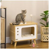 Casa para Mascota Fluffy Ventitas Home Duna y Blanco