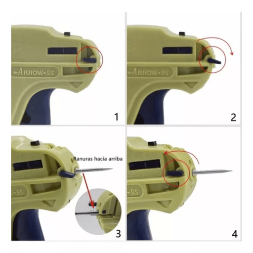 Pistola Etiquetadora de Ropa con 5 Agujas de Repuesto