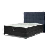 Dormitorio Americano Tempo King + Respaldo Issey + 2 Almohadas