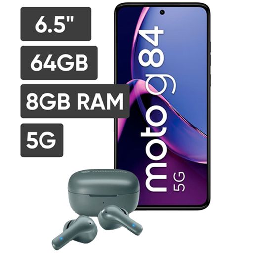 Smartphone Moto G84 8GB 256GB Negro Espacial + Motobuds