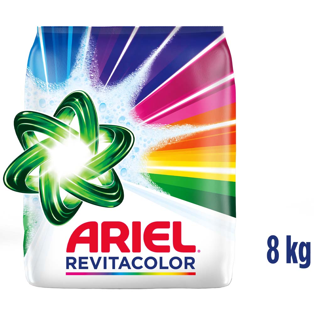 Detergente en Polvo ARIEL Revitacolor Bolsa 8kg