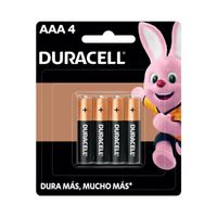 Pilas Alcalinas Duracell de 1.5V AAA  Blíster x4 UND
