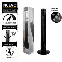 Ventilador de Torre con Control Remoto Whiteline YF-T03214 Negro 45W