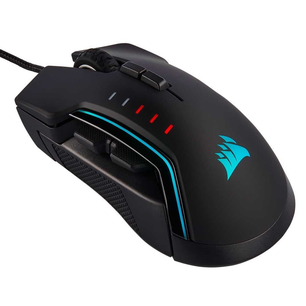 Mouse Gamer CORSAIR Glaive RGB Pro 18000 DPI Cableado Negro CH-9302211-NA