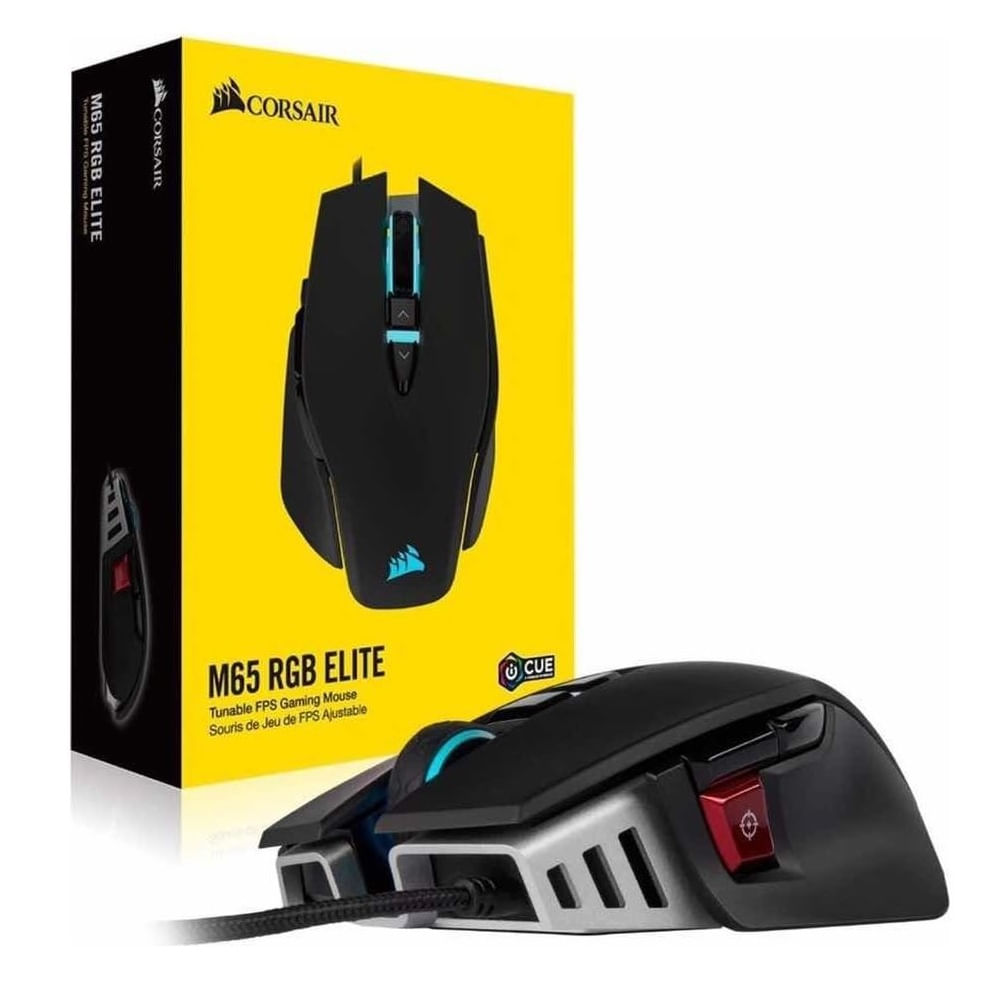 Mouse Gamer Corsair M65 RGB Elite 18000 DPI Wired Negro CH-9309011-NA