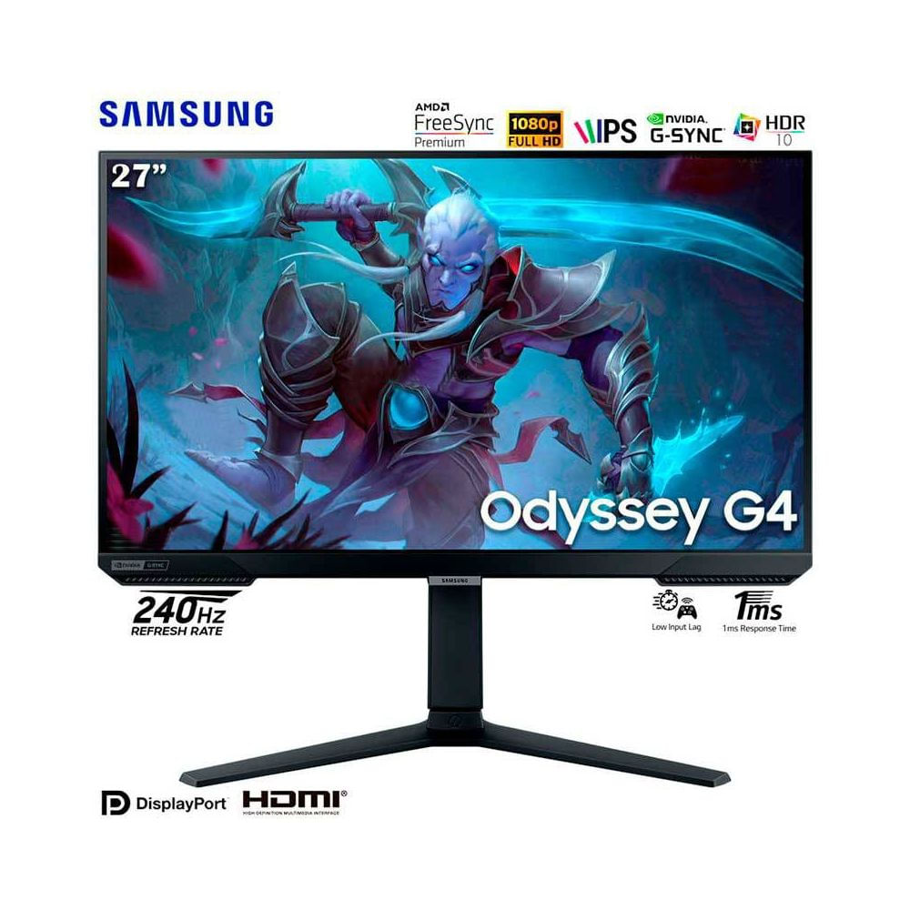 Monitor Gamer Ls27bg402enxgo Samsung 27' 240hz 1ms Gsync Freesync Premiun