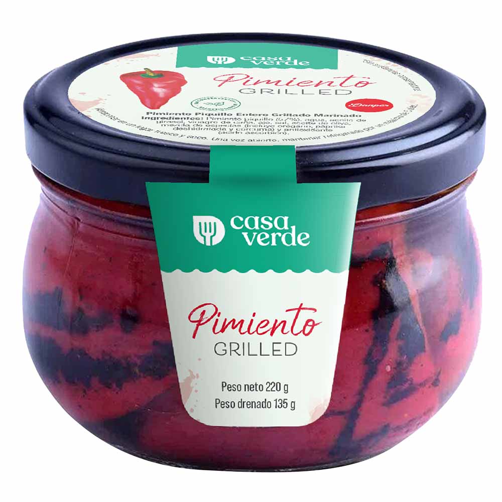 Pimiento Grilled Marinado CASA VERDE Frasco 220g