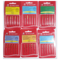 Aguja Singer Punta Bola 2045 Varias Medidas Kit de 6 Paquetes