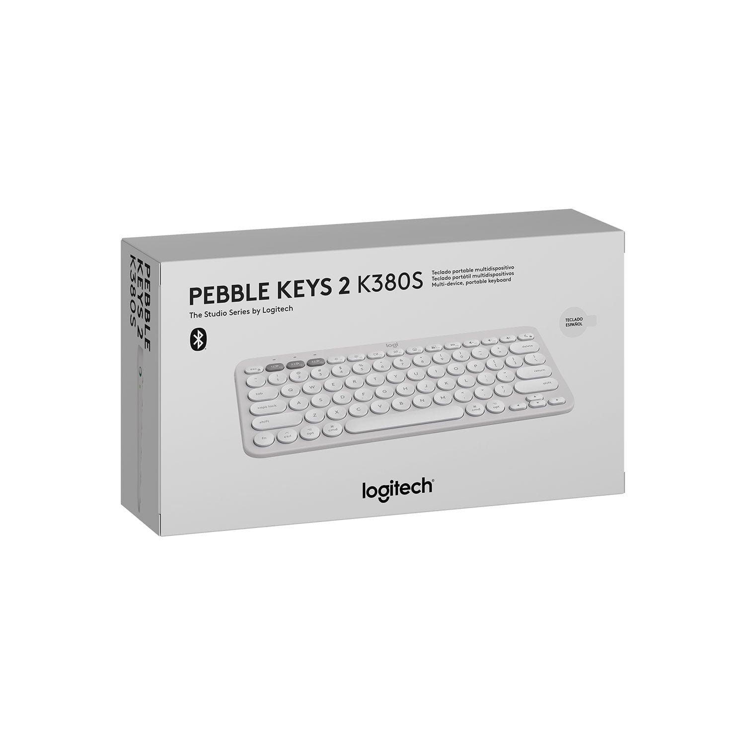 Teclado Logitech Pebble Keys 2 K380S Bluetooth/Wireless Sp White