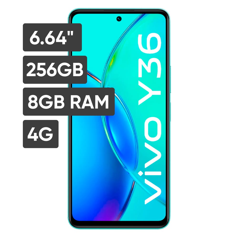 Smartphone VIVO Y36 6.64"" 8GB 256GB 50MP + 2 MP + 2 MP Verde Turquesa