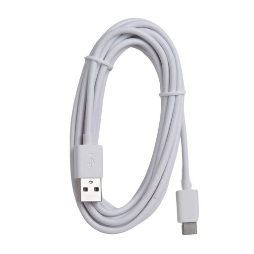 Cable USB-C a USB-C Charge Worx blanco de 3 m