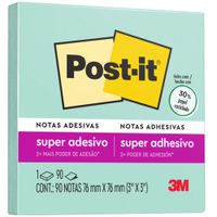 Notas Adhesivas POST-IT Menta Fresca 3x3 Pulgadas 90 Hojas
