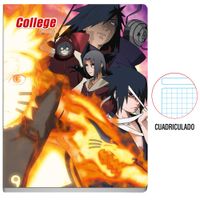 Cuaderno COLLEGE Cuadriculado Naruto 80 Hojas