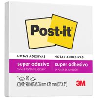 Notas Adhesivas POST-IT Blanco Nieve 3x3 Pulgadas 90 Hojas