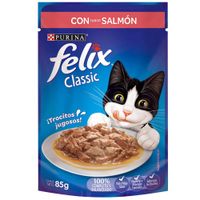 Alimento Húmedo para Gato FELIX Sabor Salmón Pouch 85g