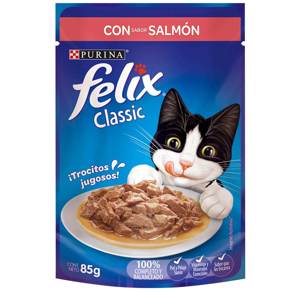 Alimento para Gatos Felix Sabor Salmón 85g