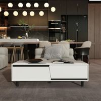Mesa de Centro Mirella 4 cajones color Blanco TU MESITA