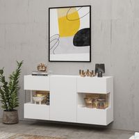Aparador Moderno Flotante Karito color Blanco TU MESITA