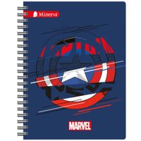 Cuaderno MINERVA Universitario Cuadriculado Anillado Tapa Dura Marvel 150 Hojas
