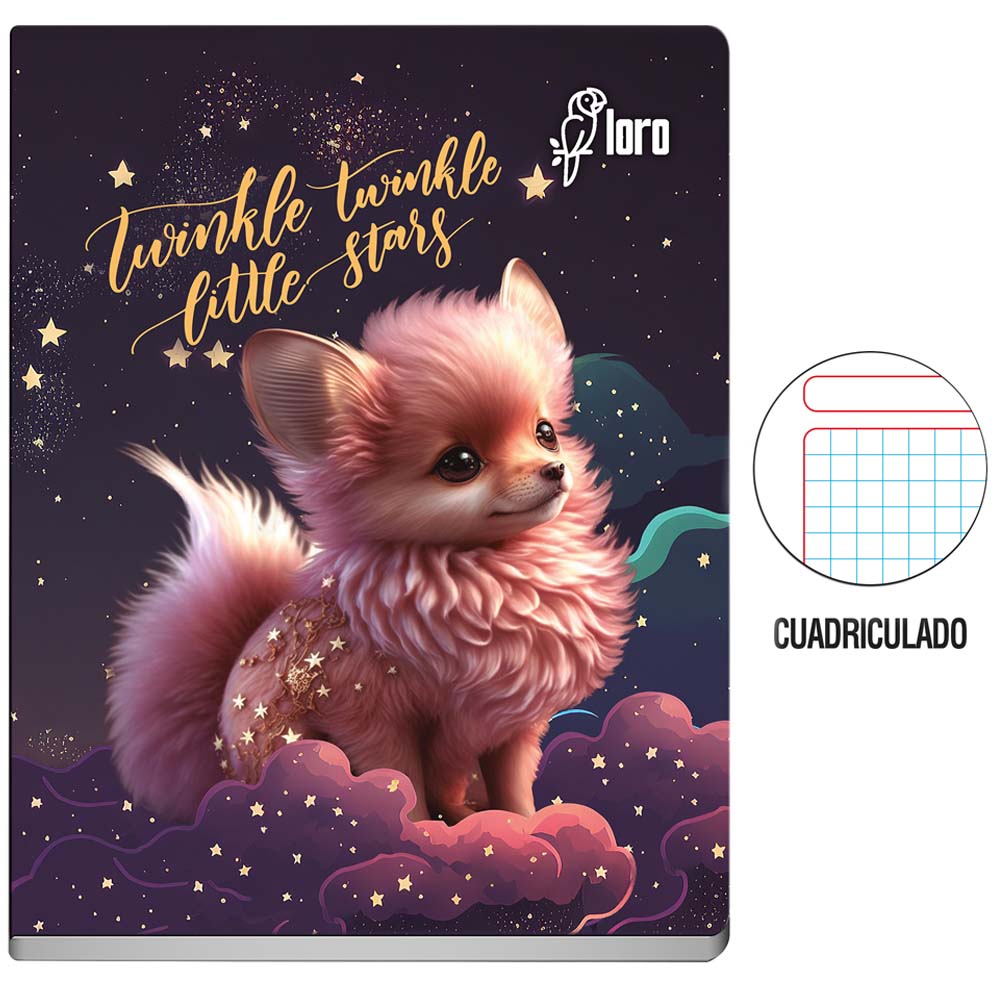 Cuaderno LORO Cuadriculado Diseño Primaria 84 Hojas