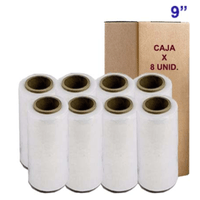 Caja por 8 Conos Strecth Film de 09 Pulgadas Film para Embalaje Fil